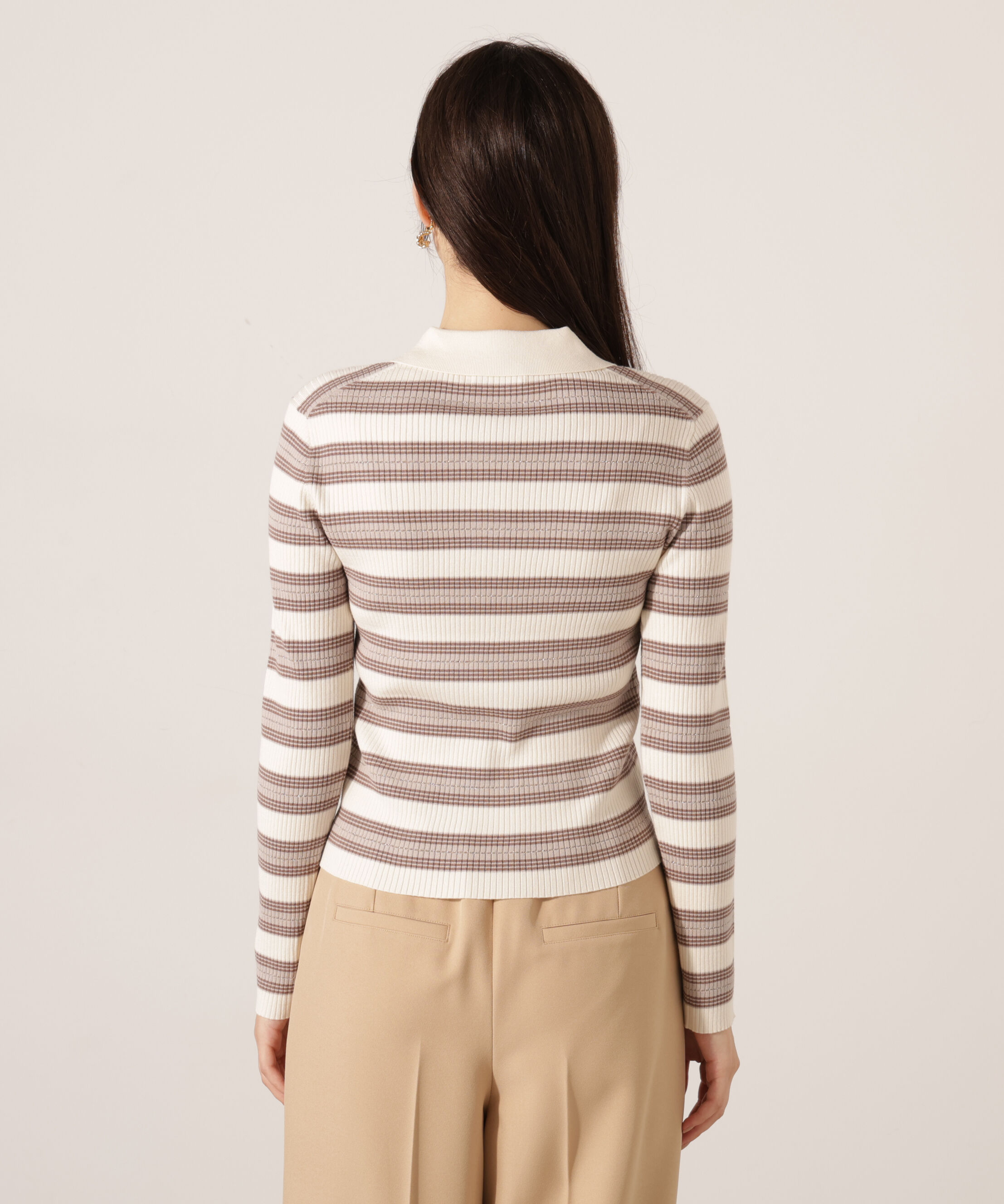 PROPORTION BODY DRESSING「ポロボーダーニット　25AW」|ニット・セーター|