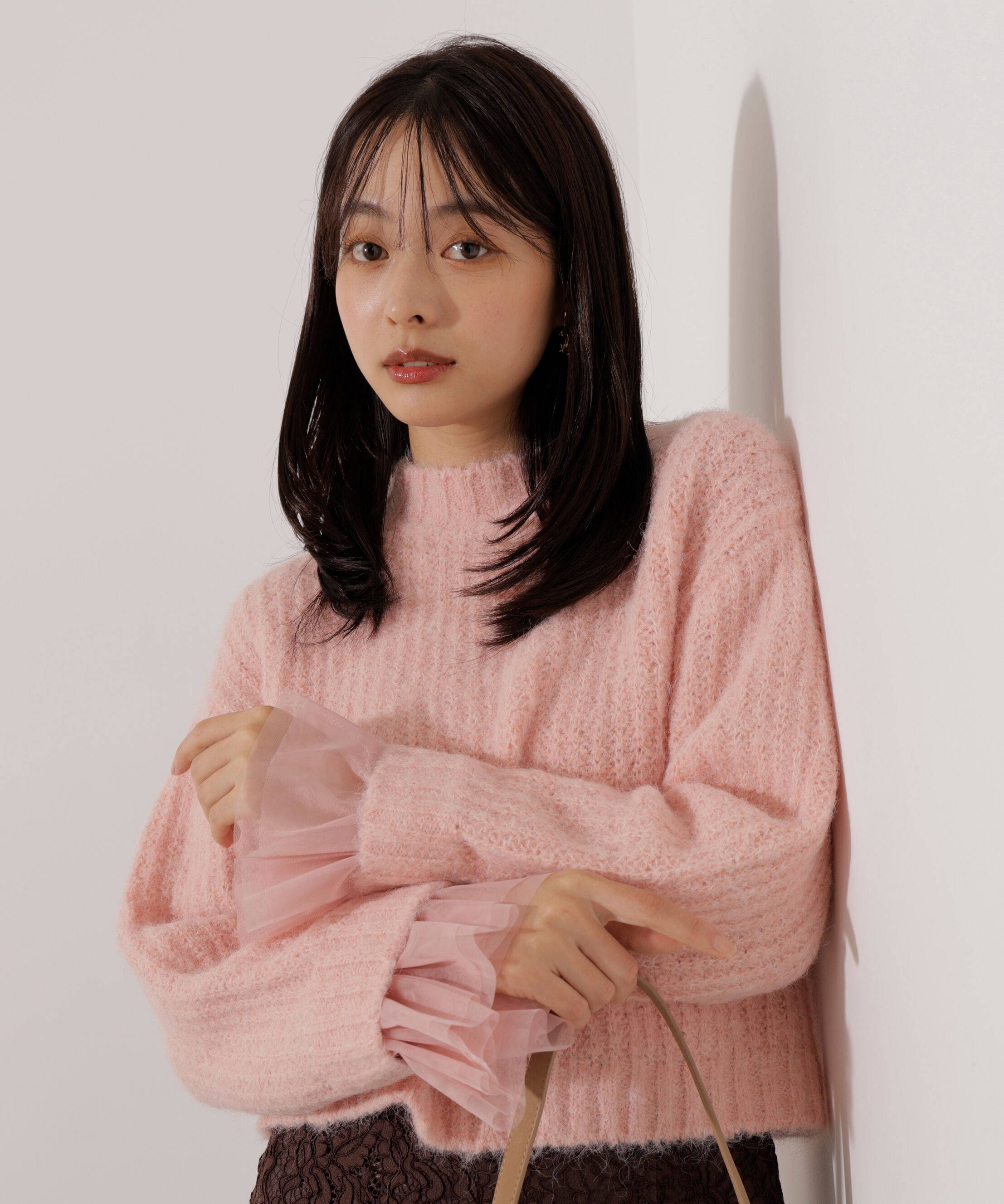 PROPORTION BODY DRESSING「<ウォッシャブル>チュールスリーブボックスニット」|ニット・セーター|