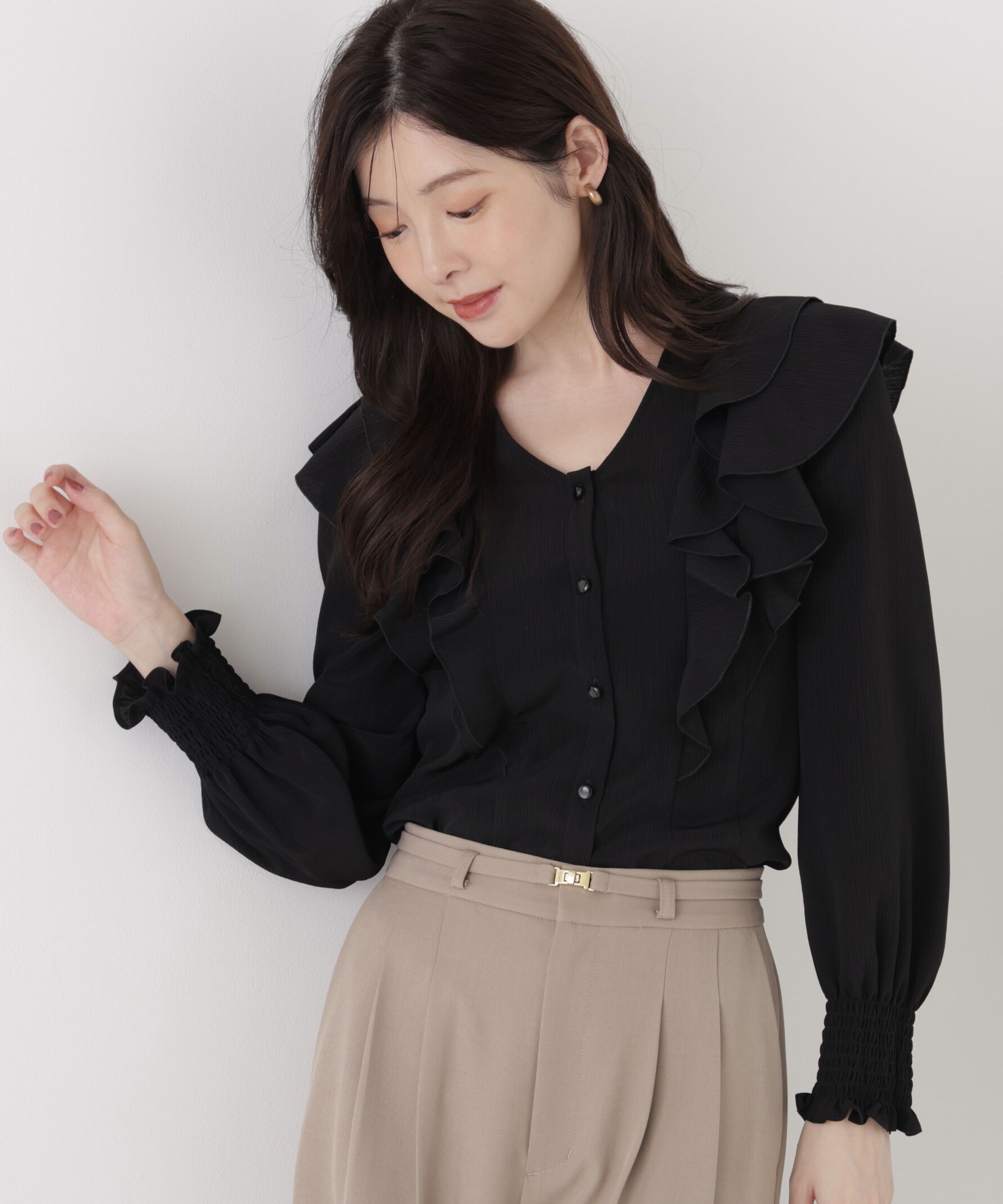 PROPORTION BODY DRESSING「ラッフルフリルブラウス」|シャツ・ブラウス|