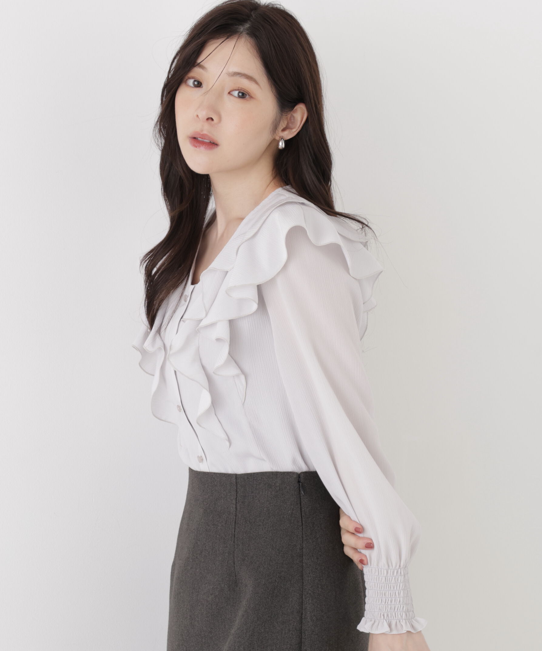 PROPORTION BODY DRESSING「ラッフルフリルブラウス」|シャツ・ブラウス|