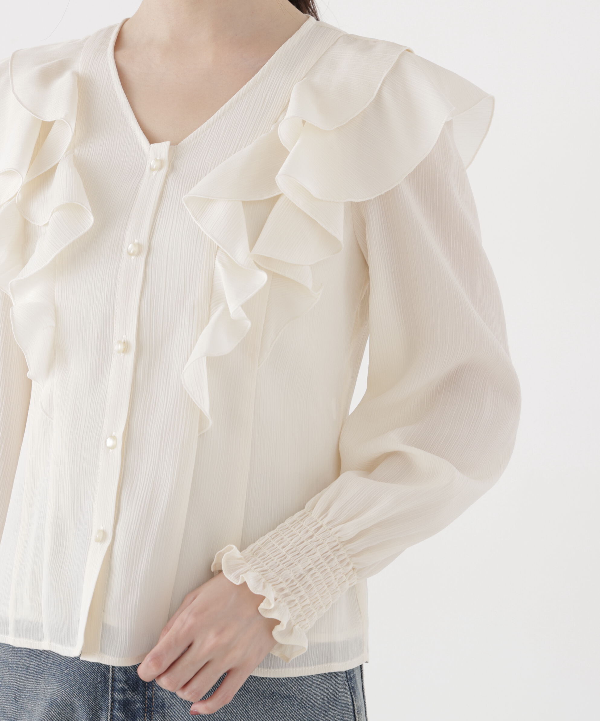 PROPORTION BODY DRESSING「ラッフルフリルブラウス」|シャツ・ブラウス|