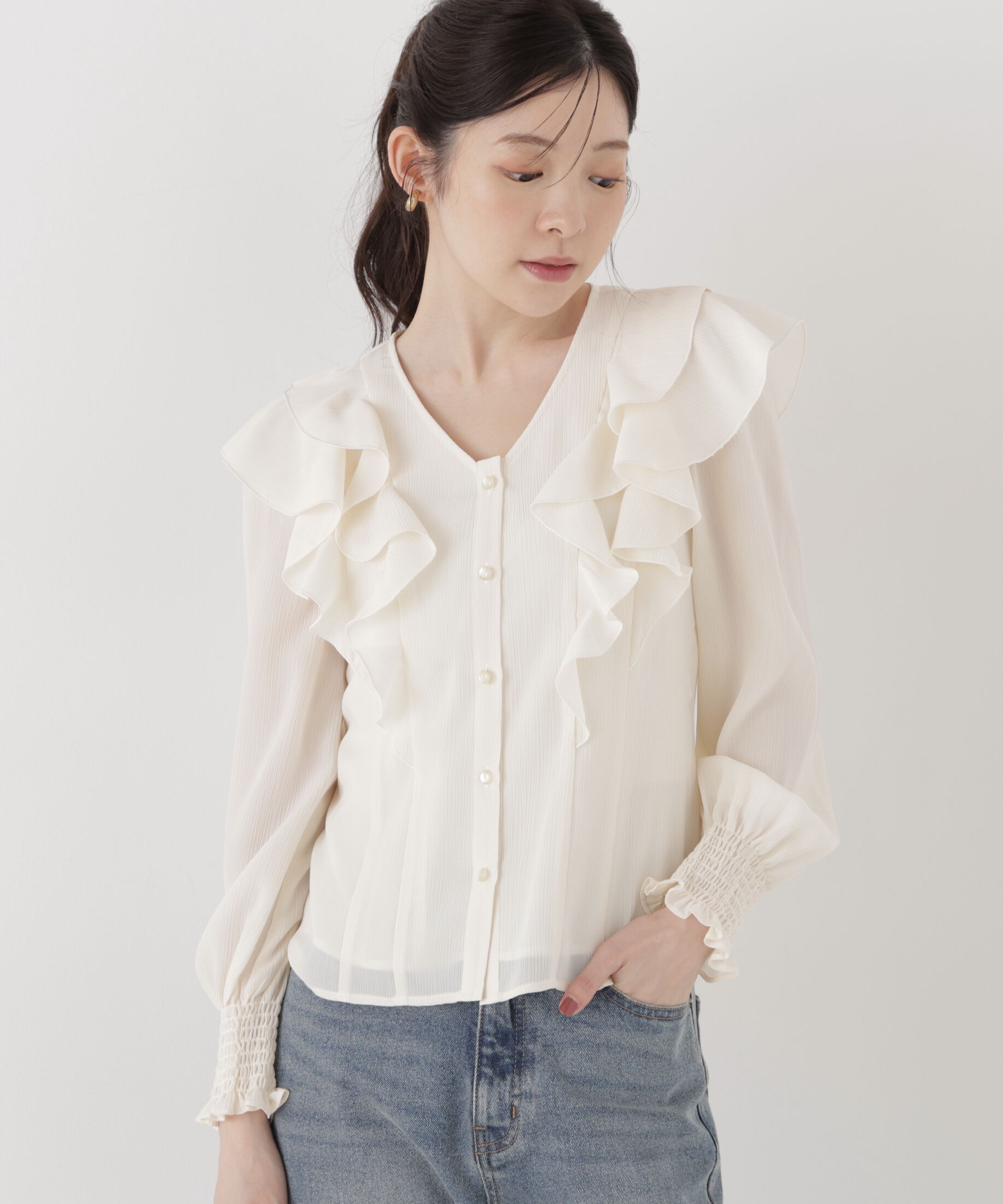 PROPORTION BODY DRESSING「ラッフルフリルブラウス」|シャツ・ブラウス|