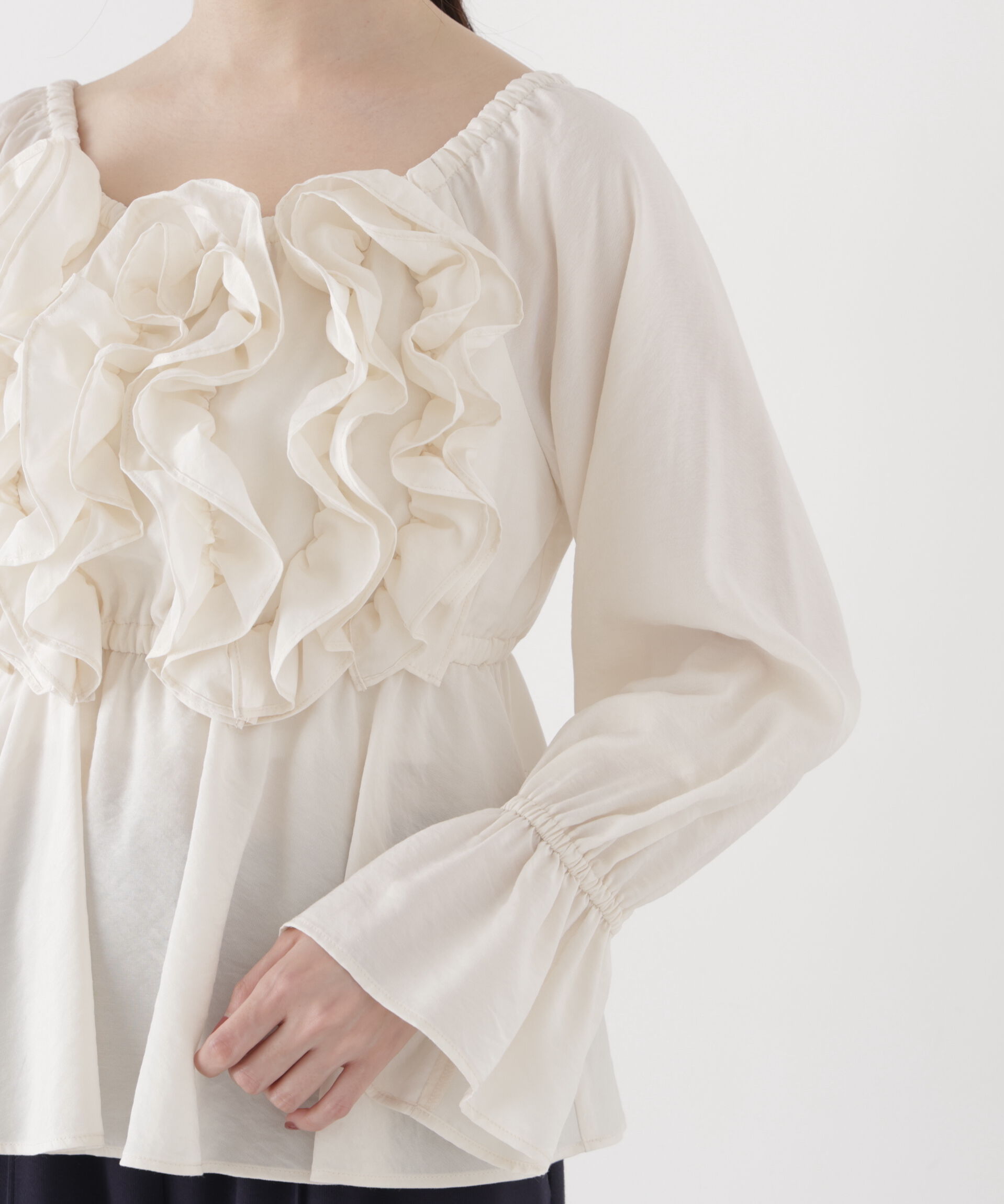 PROPORTION BODY DRESSING「＜a/mie＞ボリュームフリルブラウス」|シャツ・ブラウス|