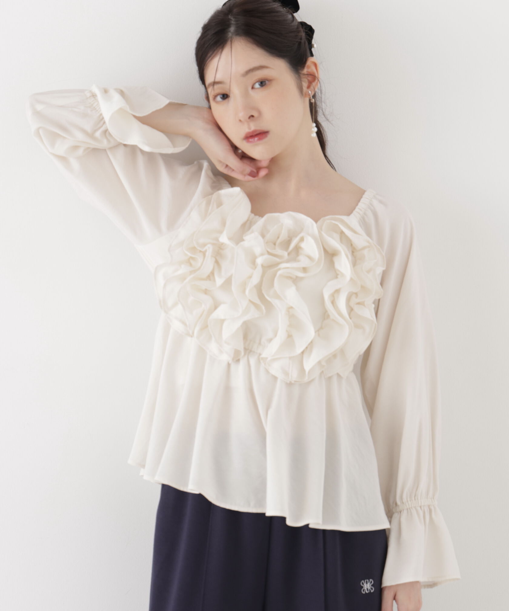 PROPORTION BODY DRESSING「＜a/mie＞ボリュームフリルブラウス」|シャツ・ブラウス|