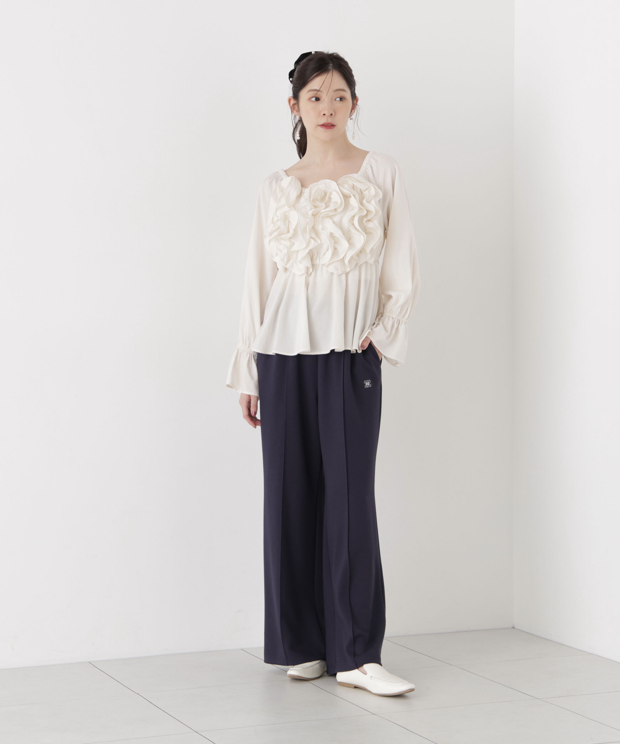 PROPORTION BODY DRESSING「＜a/mie＞ボリュームフリルブラウス」|シャツ・ブラウス|