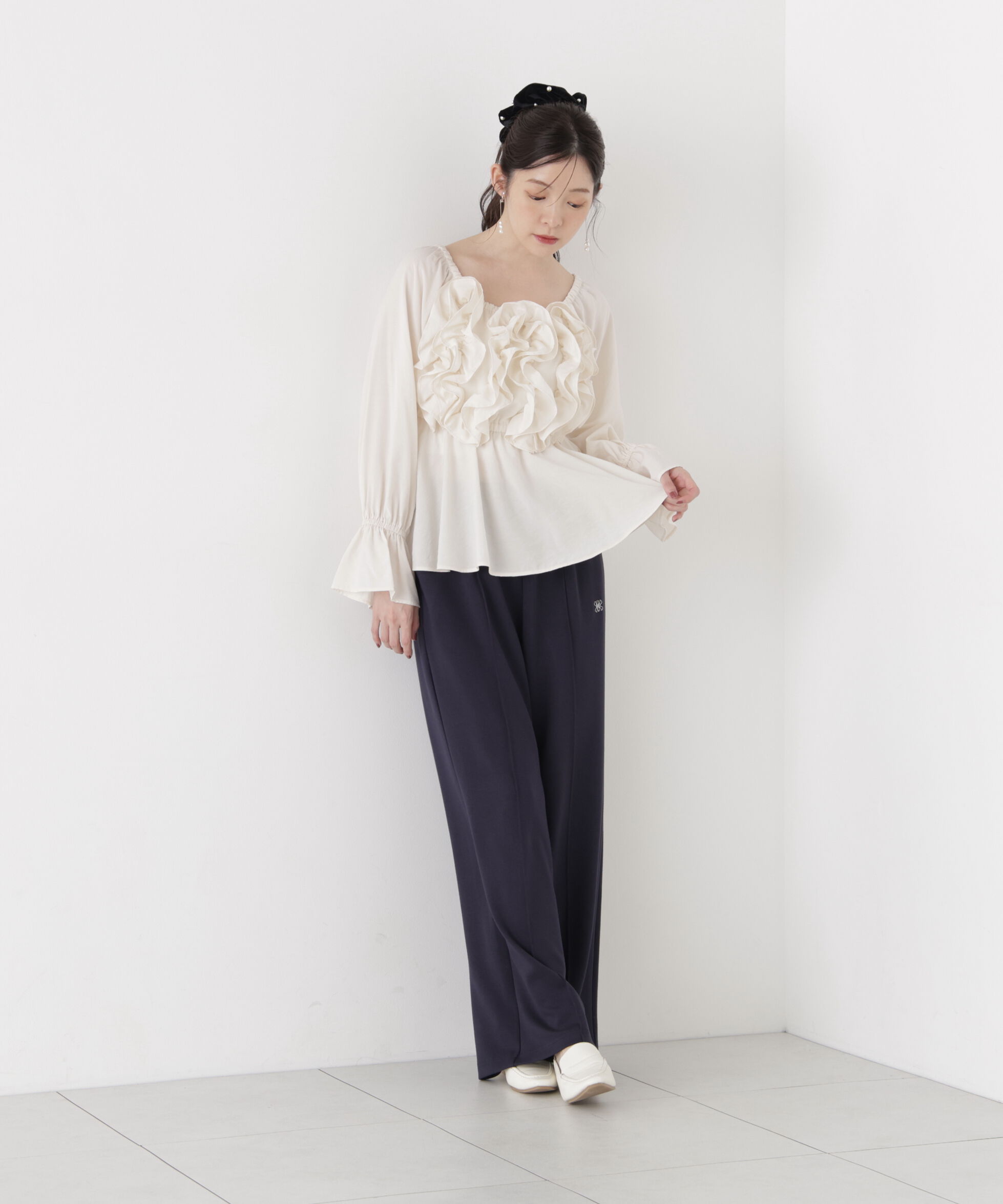 PROPORTION BODY DRESSING「＜a/mie＞ボリュームフリルブラウス」|シャツ・ブラウス|
