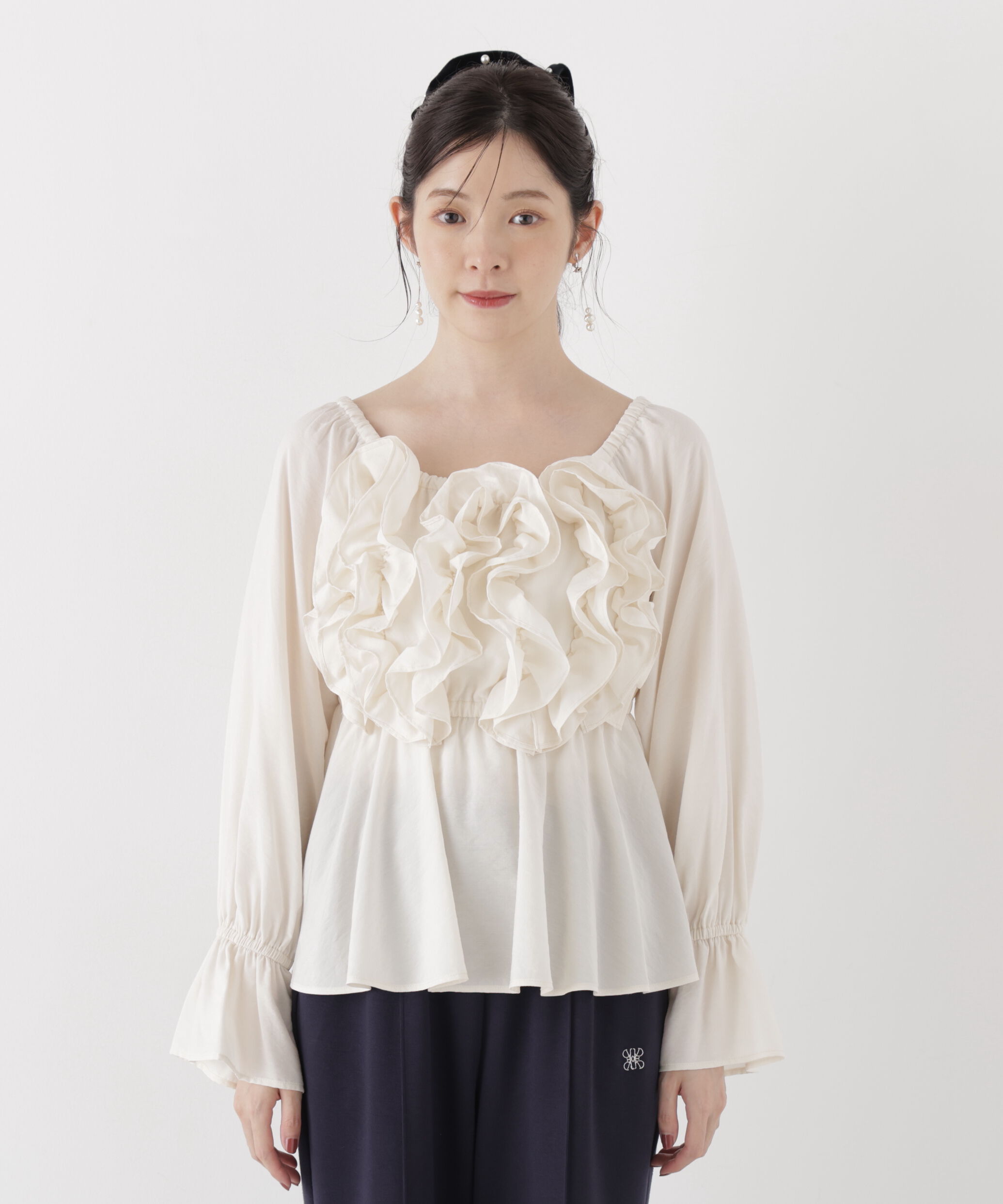 PROPORTION BODY DRESSING「＜a/mie＞ボリュームフリルブラウス」|シャツ・ブラウス|