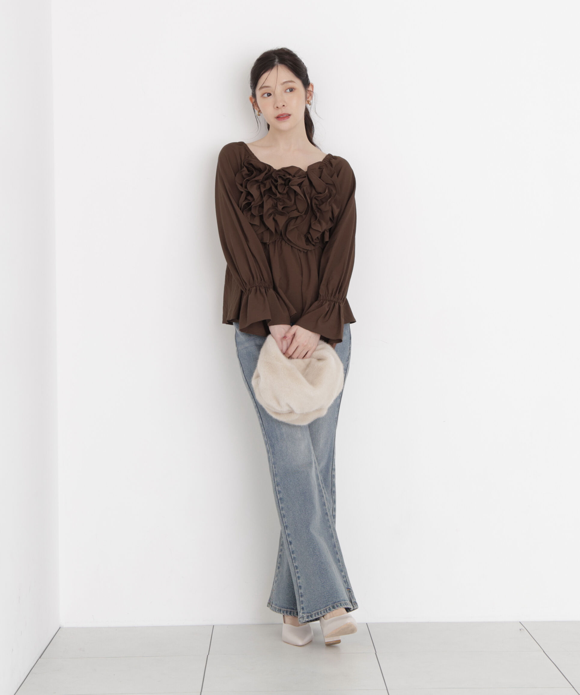 PROPORTION BODY DRESSING「＜a/mie＞ボリュームフリルブラウス」|シャツ・ブラウス|