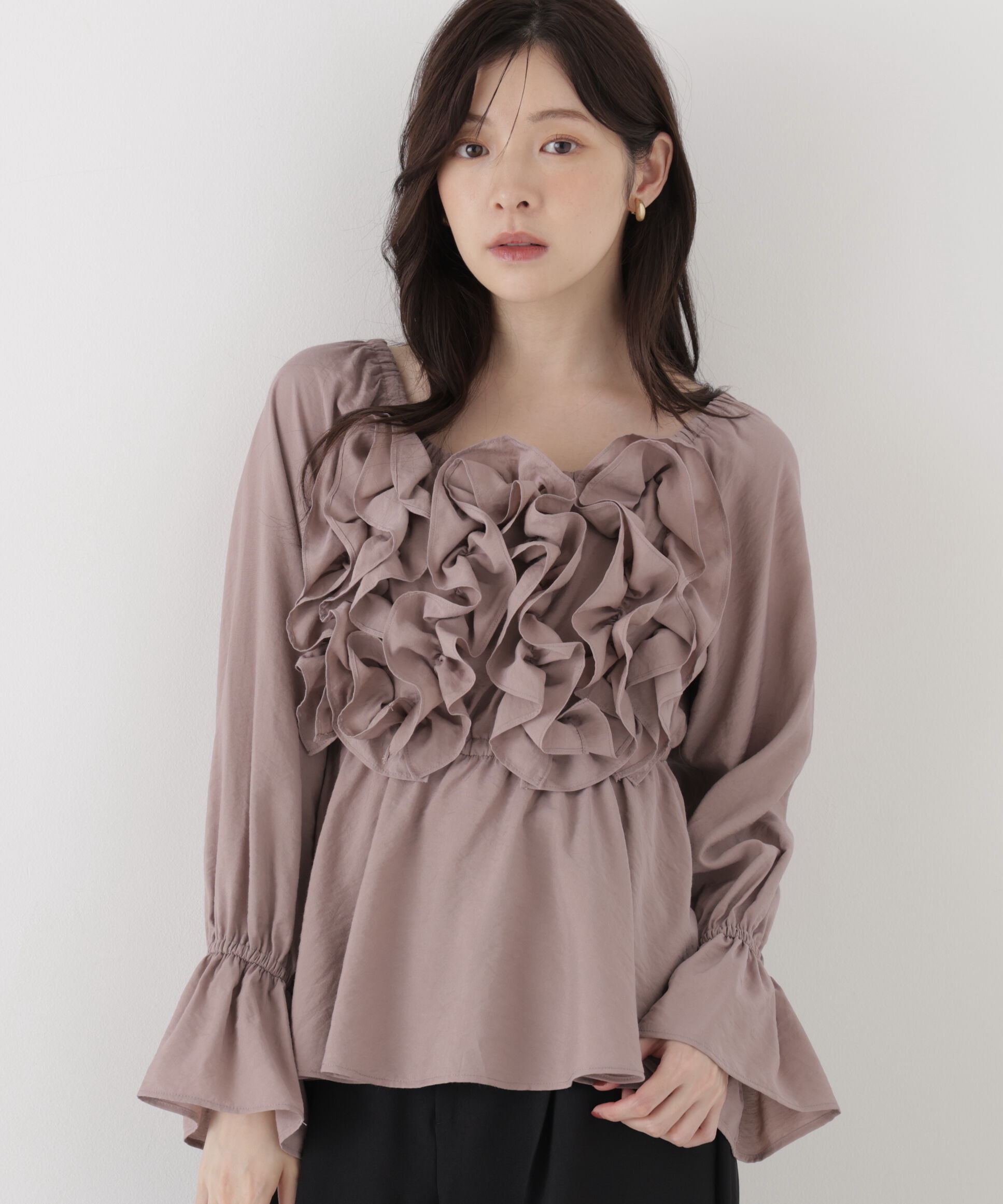 PROPORTION BODY DRESSING「＜a/mie＞ボリュームフリルブラウス」|シャツ・ブラウス|