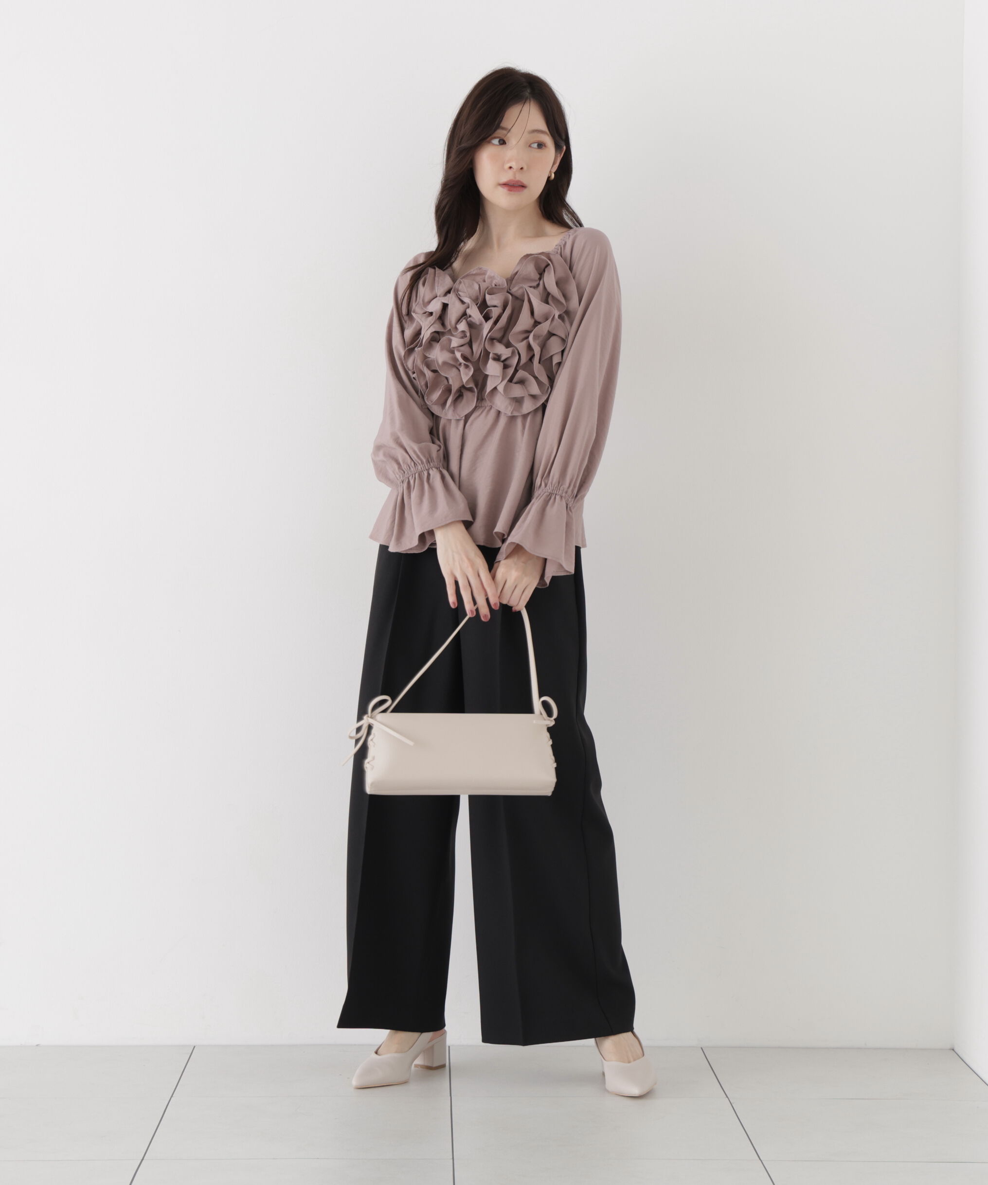 PROPORTION BODY DRESSING「＜a/mie＞ボリュームフリルブラウス」|シャツ・ブラウス|
