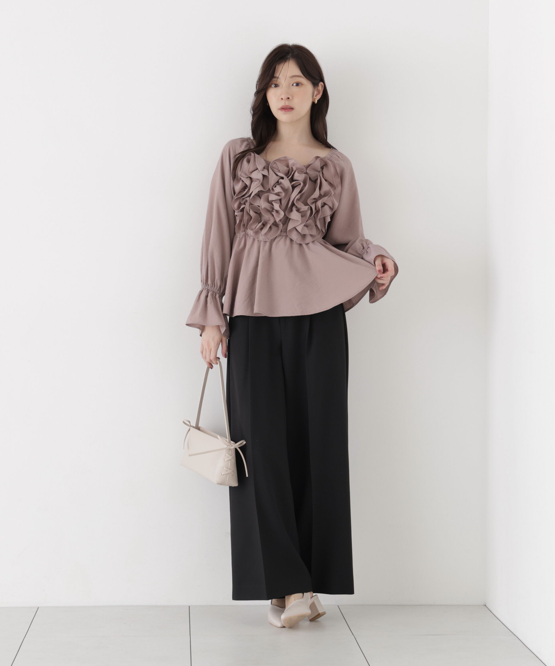 PROPORTION BODY DRESSING「＜a/mie＞ボリュームフリルブラウス」|シャツ・ブラウス|