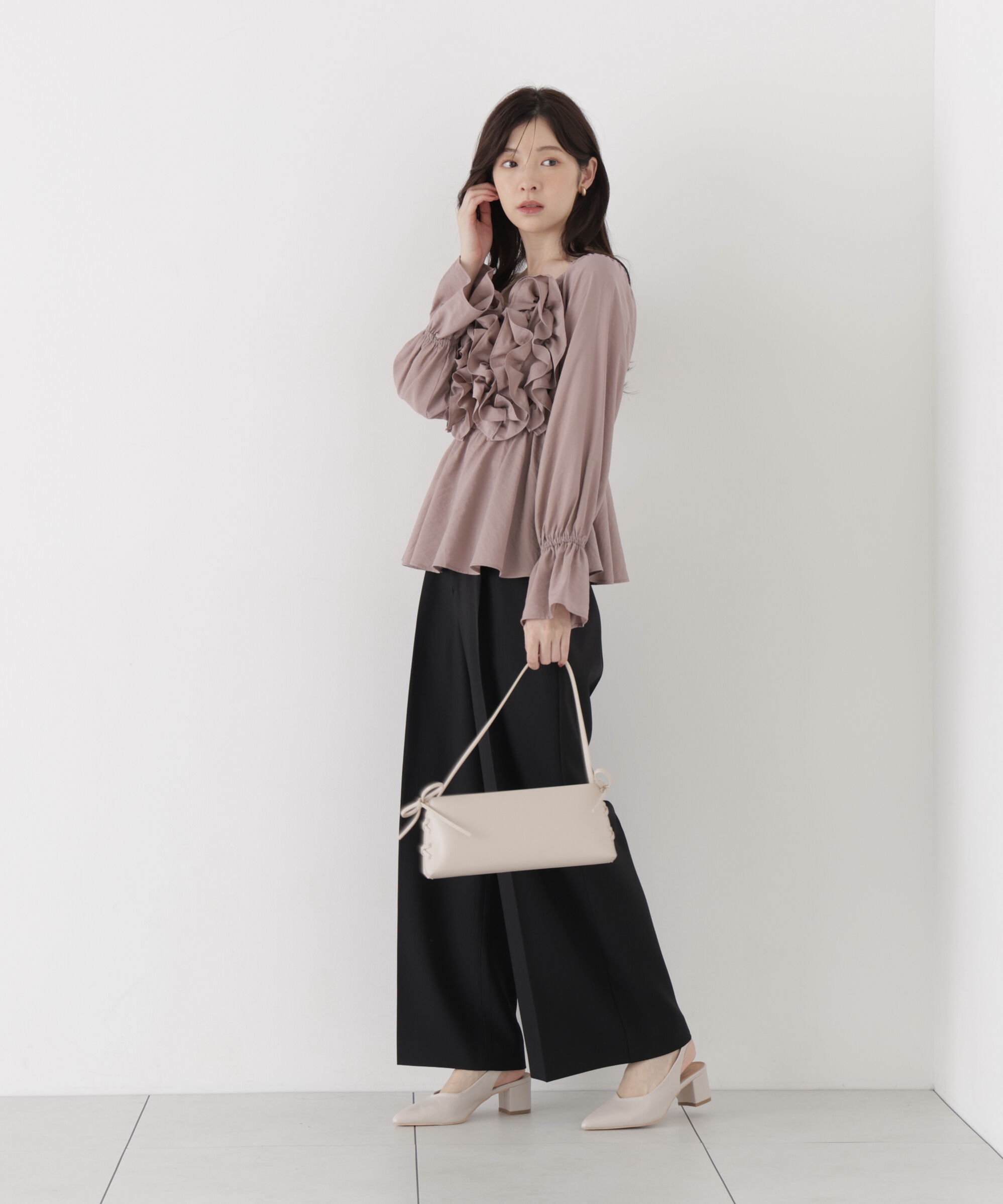 PROPORTION BODY DRESSING「＜a/mie＞ボリュームフリルブラウス」|シャツ・ブラウス|