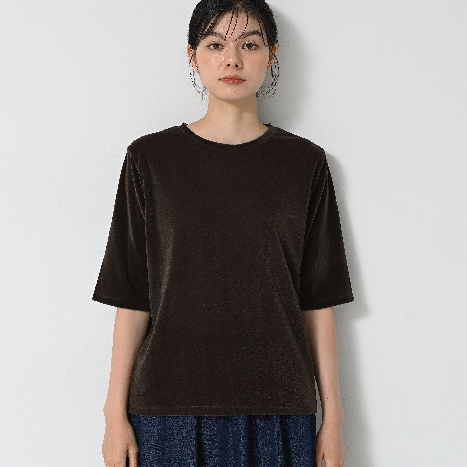 Dessin「【洗える】シアーベロアトップス」|Tシャツ・カットソー|