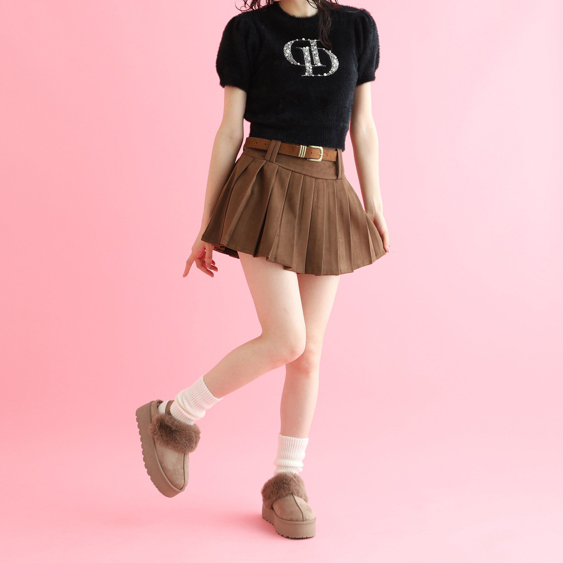 csT&P「厚底ムートン風サボ」|サンダル|