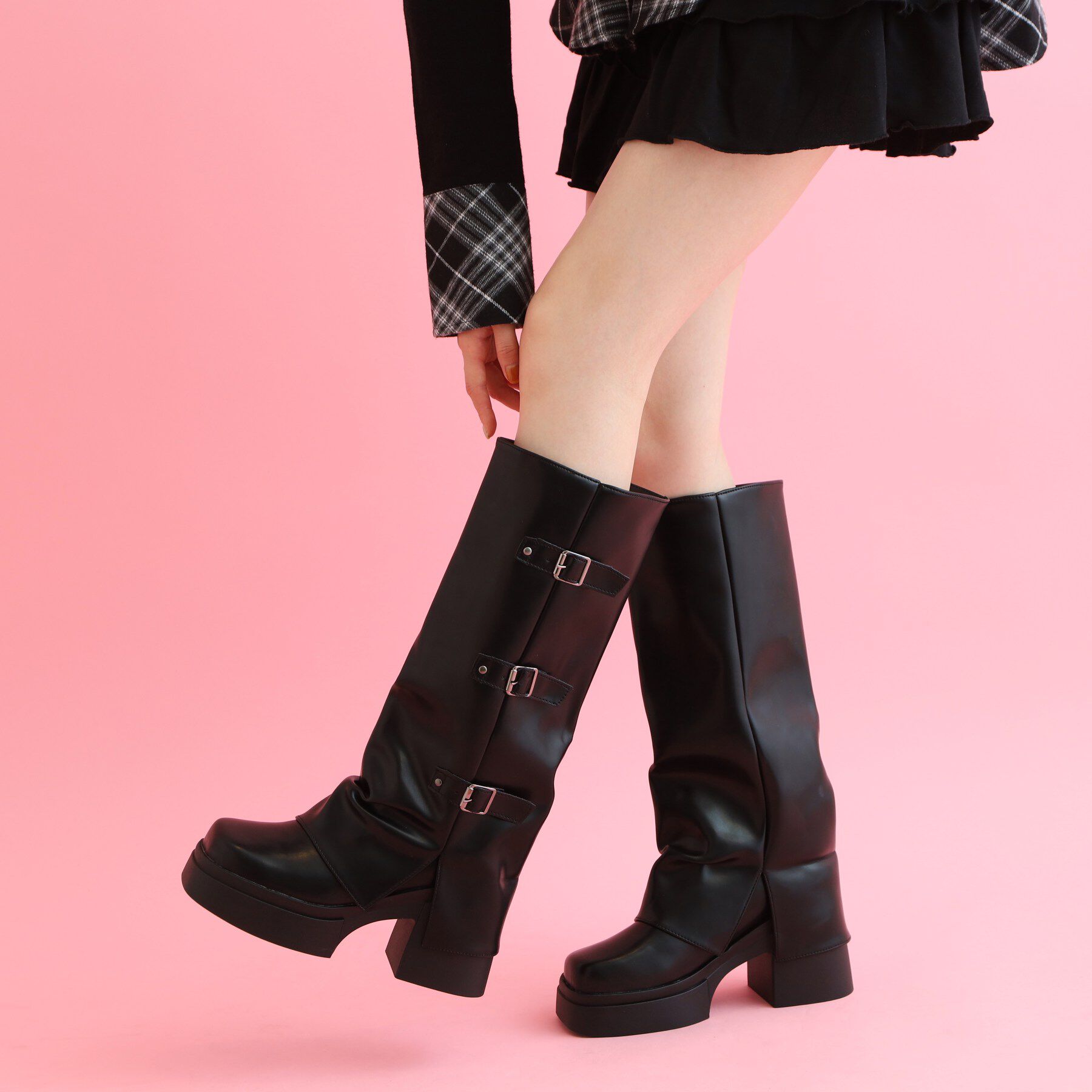 csT&P「厚底カバーブーツ」|ショートブーツ|