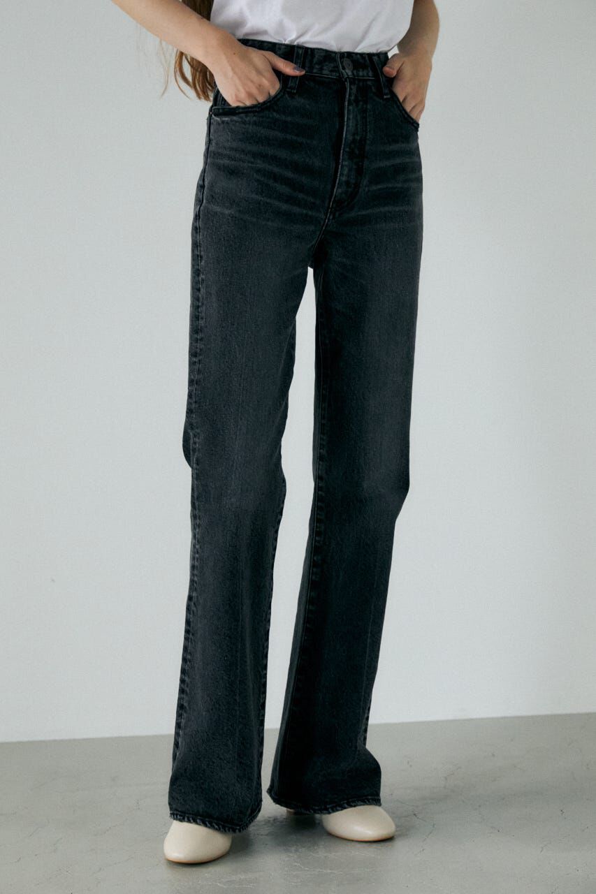 MOUSSY「MVS BLACK FLARE (L) / ロングサイズ」|デニム|