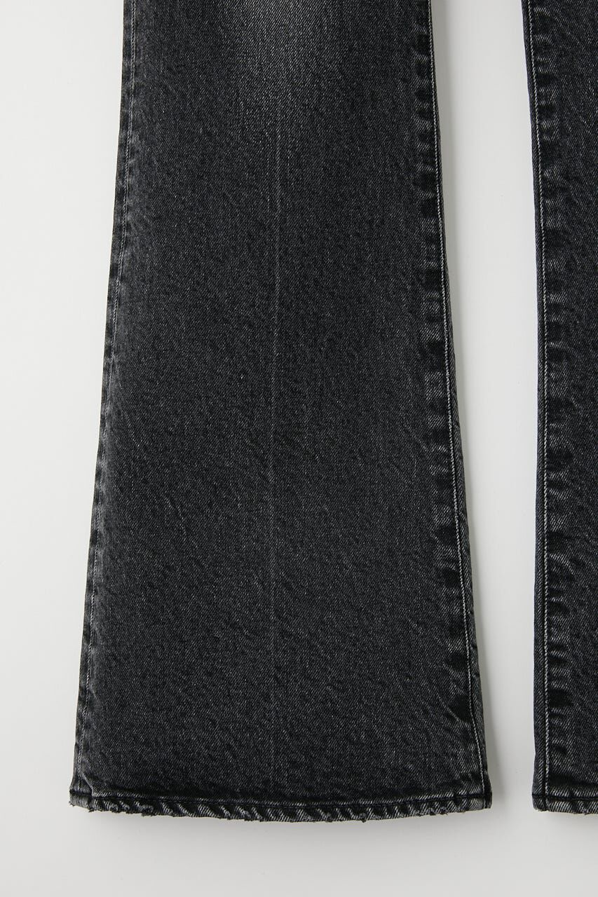 MOUSSY「MVS BLACK FLARE (L) / ロングサイズ」|デニム|