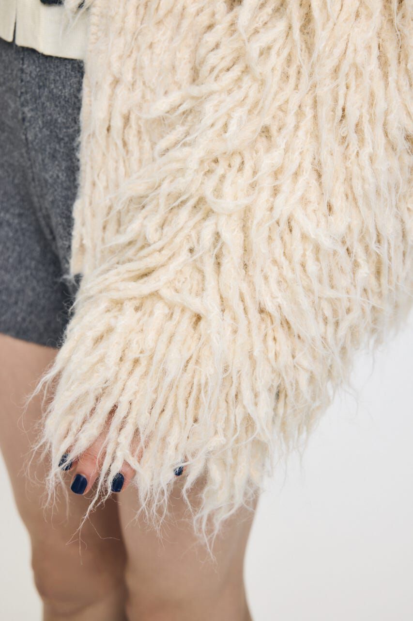 MOUSSY「SHAGGY FEATHER カーディガン」|カーディガン|