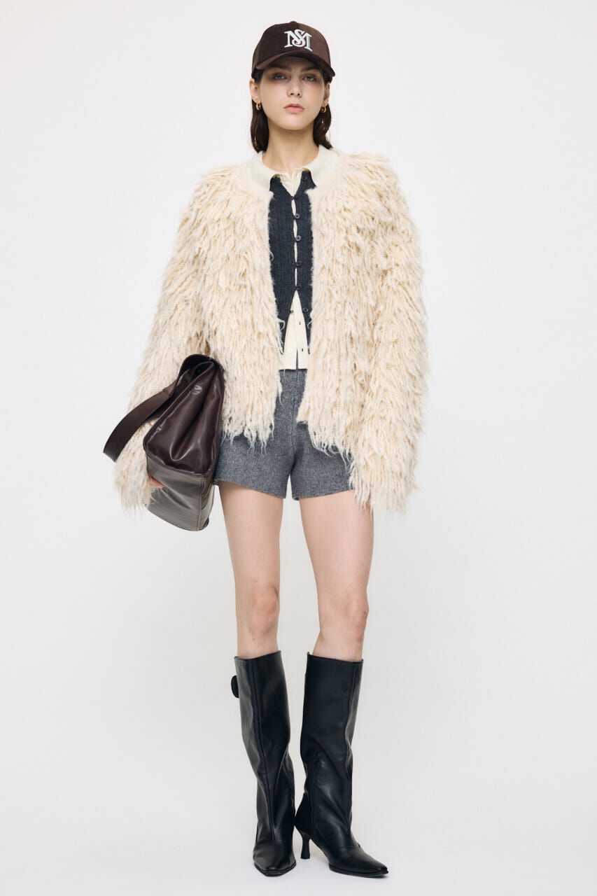 MOUSSY「SHAGGY FEATHER カーディガン」|カーディガン|