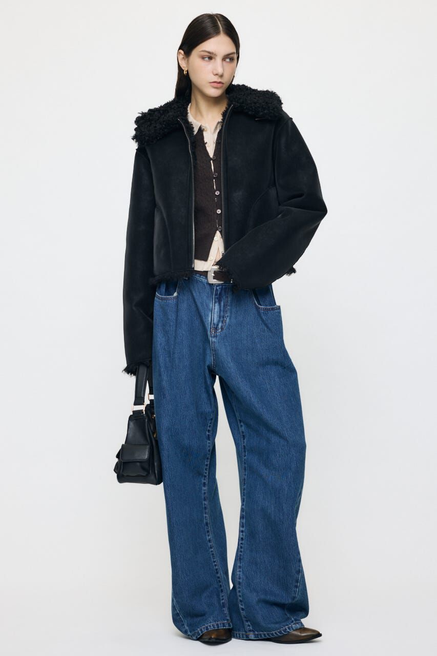 MOUSSY「REVERSIBLE CURLY FUR ジャケット」|ブルゾン・スタジャン|