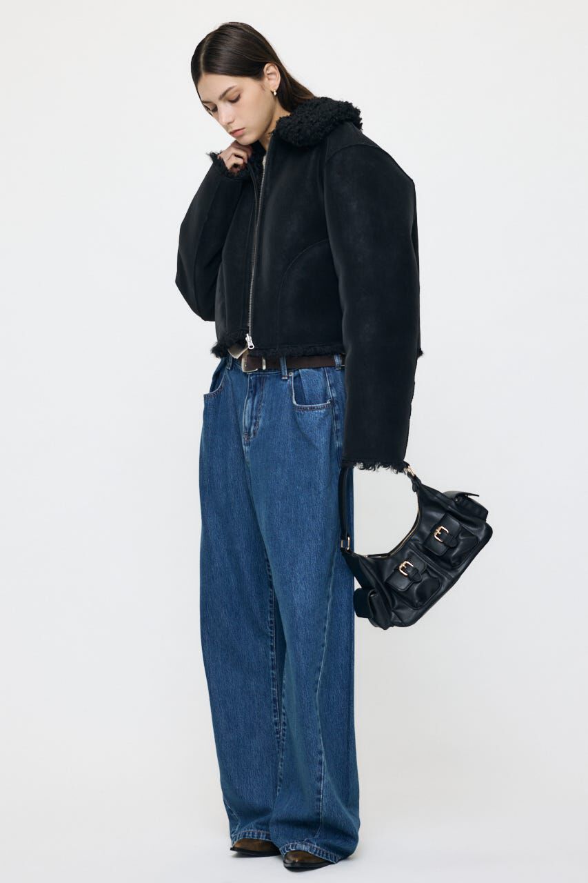 MOUSSY「REVERSIBLE CURLY FUR ジャケット」|ブルゾン・スタジャン|