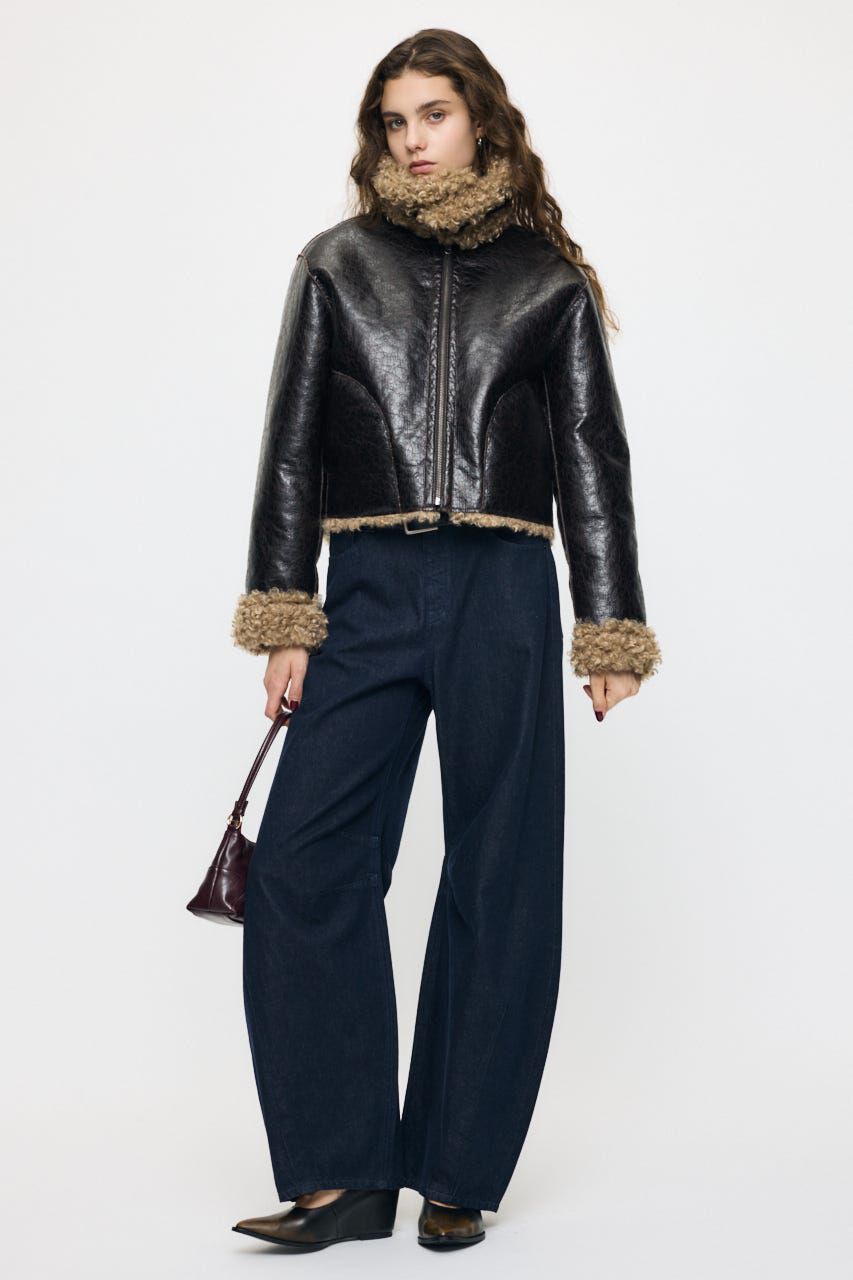 MOUSSY「REVERSIBLE CURLY FUR ジャケット」|ブルゾン・スタジャン|