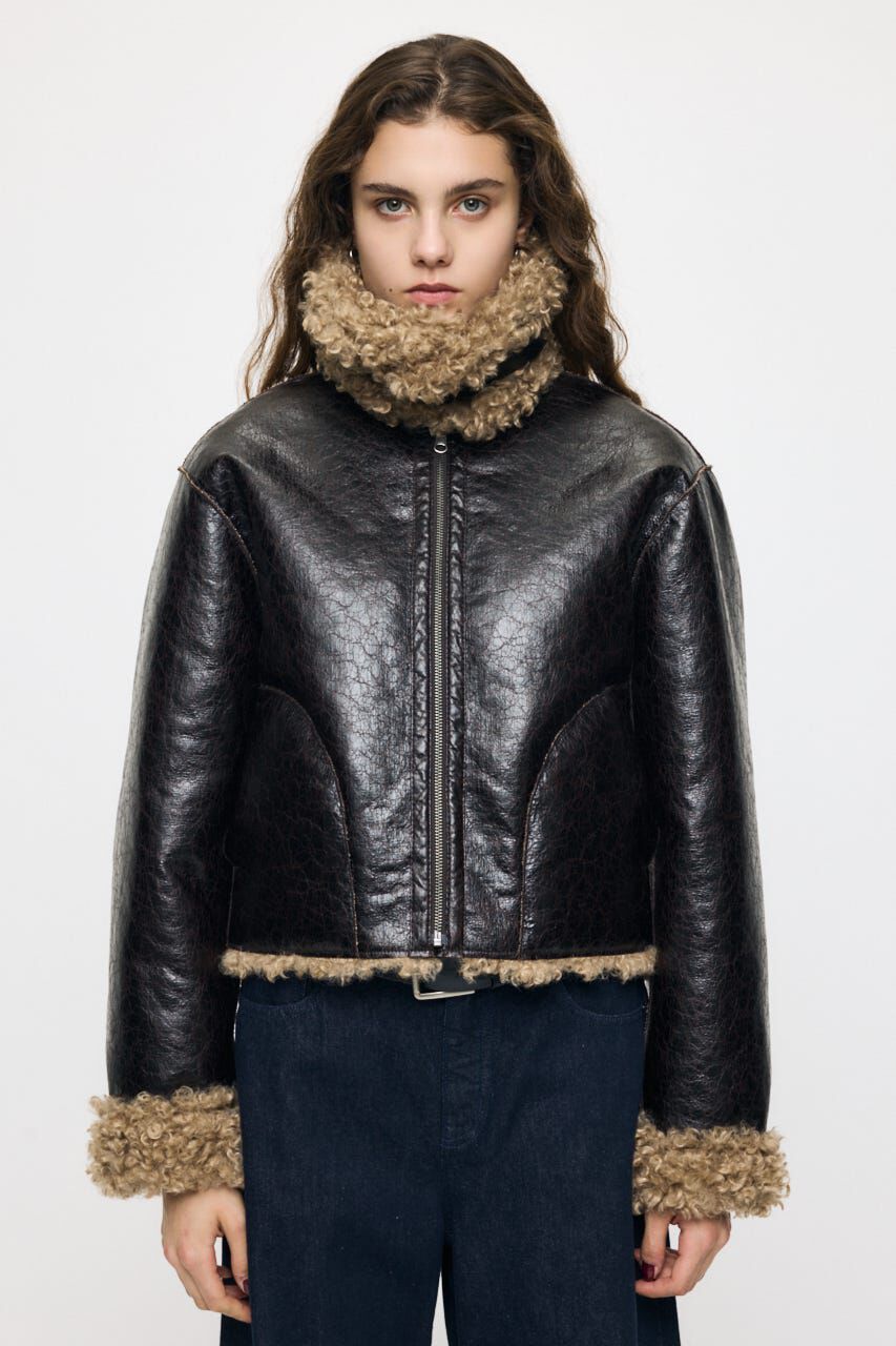 MOUSSY「REVERSIBLE CURLY FUR ジャケット」|ブルゾン・スタジャン|