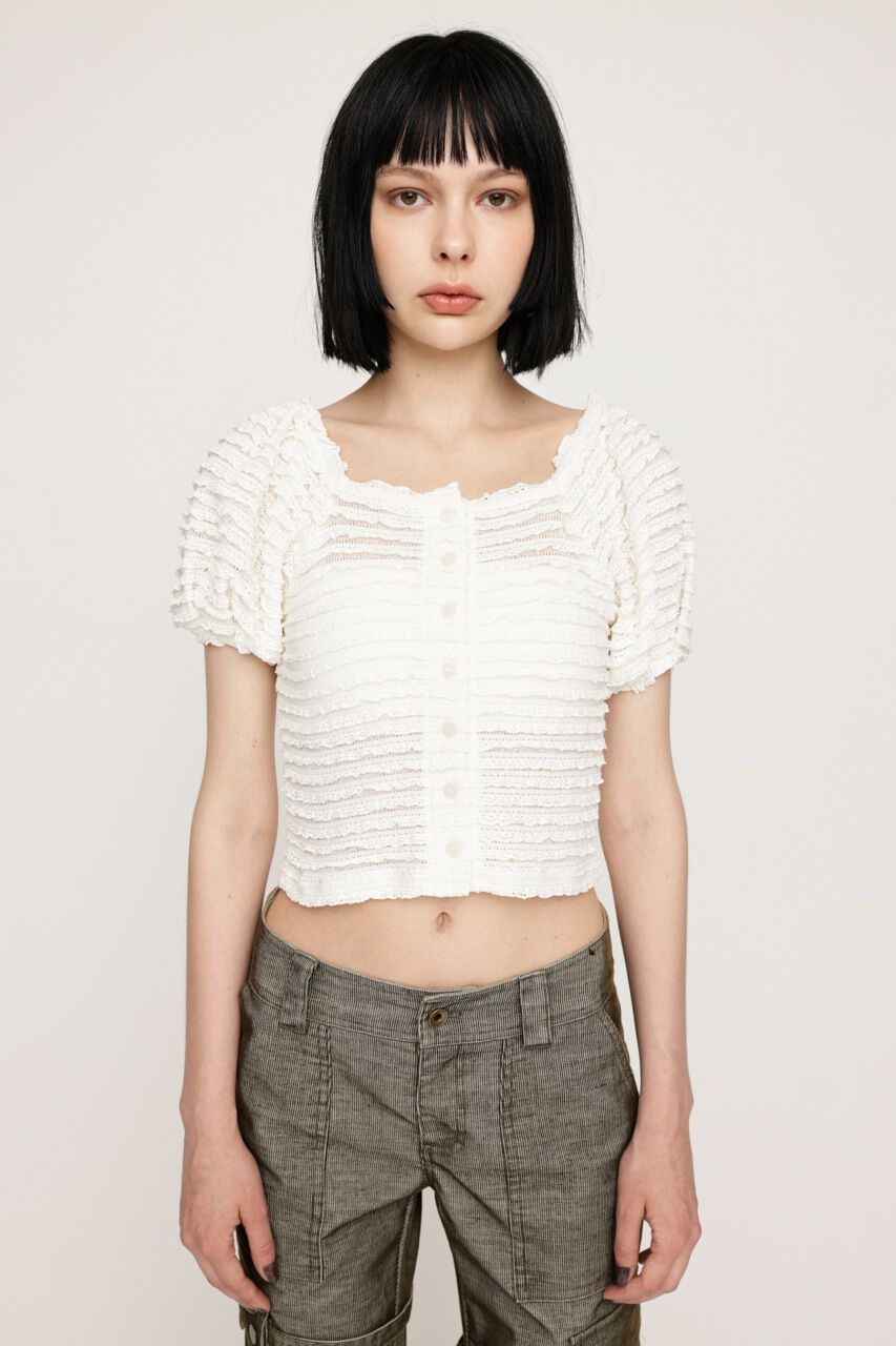 SLY「FRILL PUFF CUT トップス」|Tシャツ・カットソー|