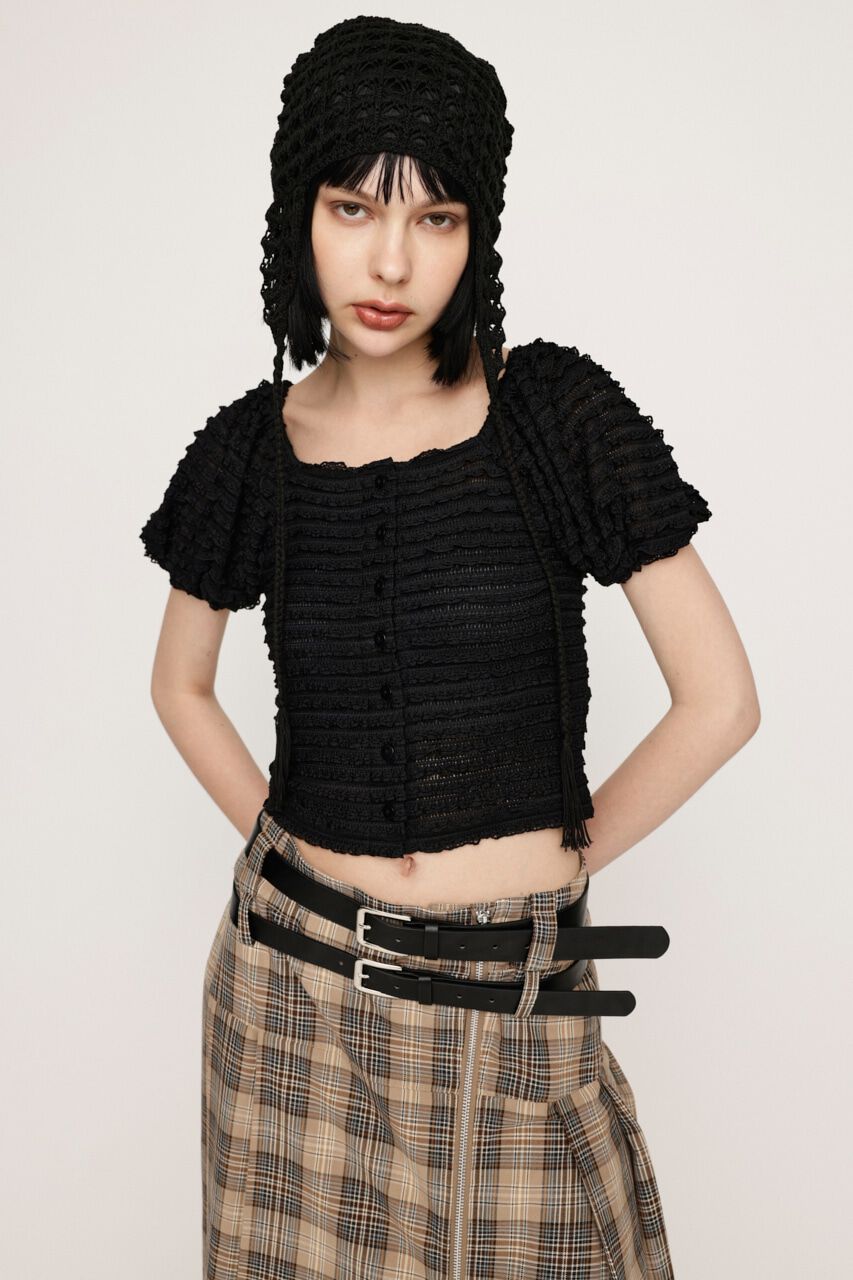 SLY「FRILL PUFF CUT トップス」|Tシャツ・カットソー|