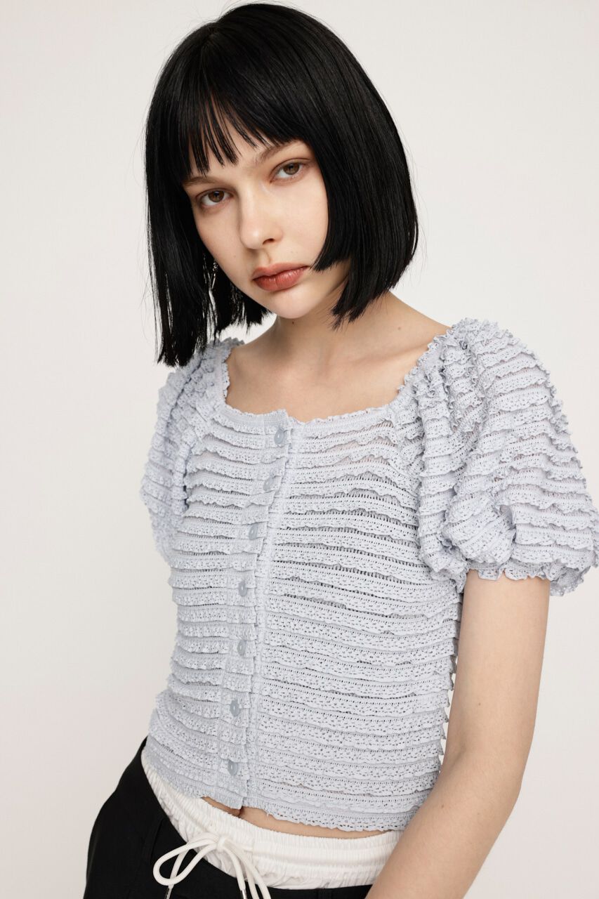 SLY「FRILL PUFF CUT トップス」|Tシャツ・カットソー|