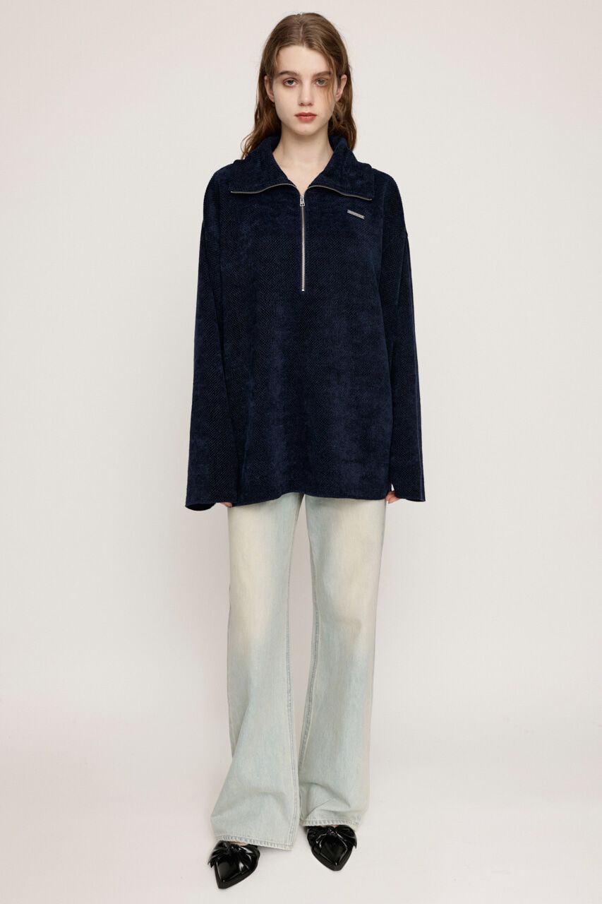 SLY「MOLE HALF ZIP STAND チュニック」|Tシャツ・カットソー|