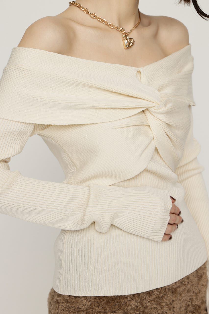 SLY「TWIST RIBBON KNIT トップス」|ニット・セーター|