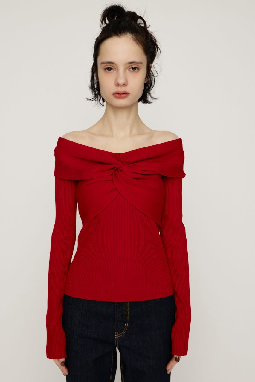 SLY「TWIST RIBBON KNIT トップス」|ニット・セーター|