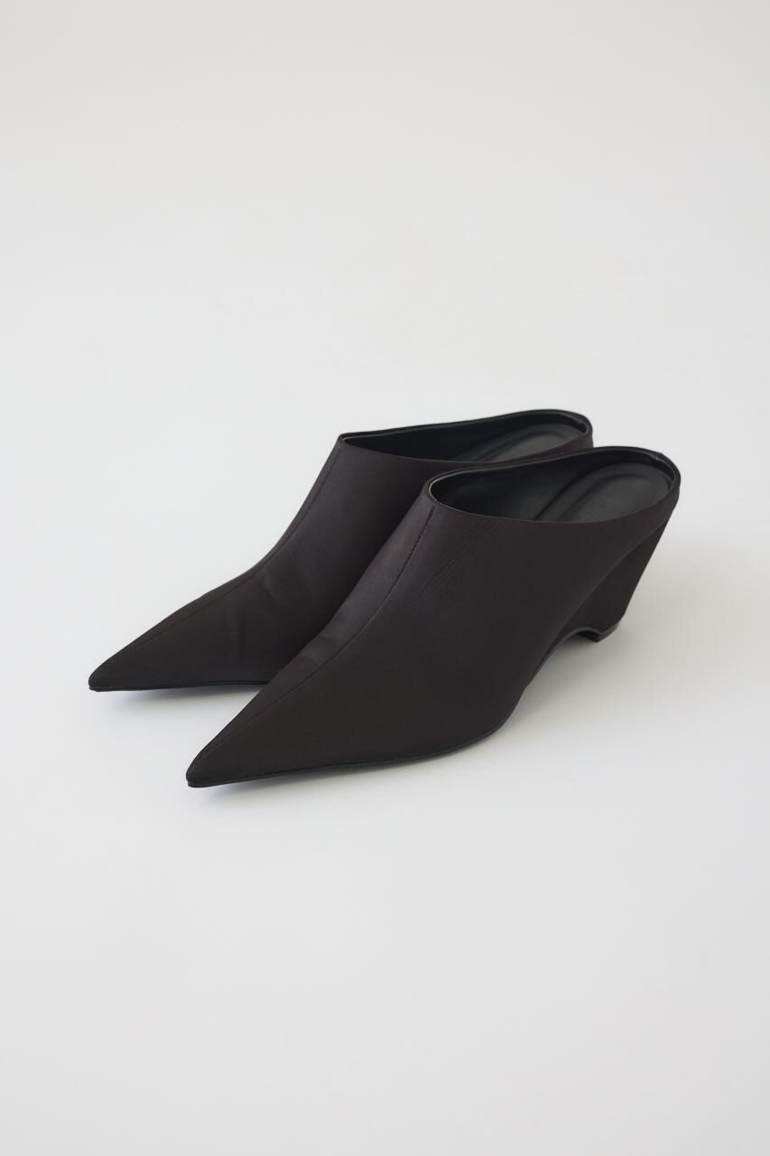 RIM.ARK 「Pointed satin mule」|サンダル|BLK