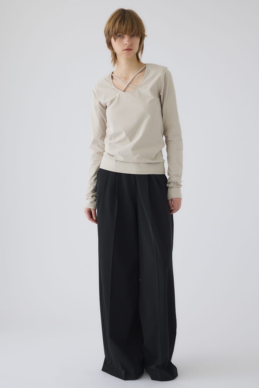 RIM.ARK 「Cross strap skin tops」|Tシャツ・カットソー|L/GRY1