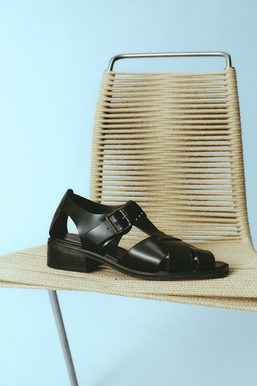 RIM.ARK 「Leather cage sandal」|サンダル|BLK