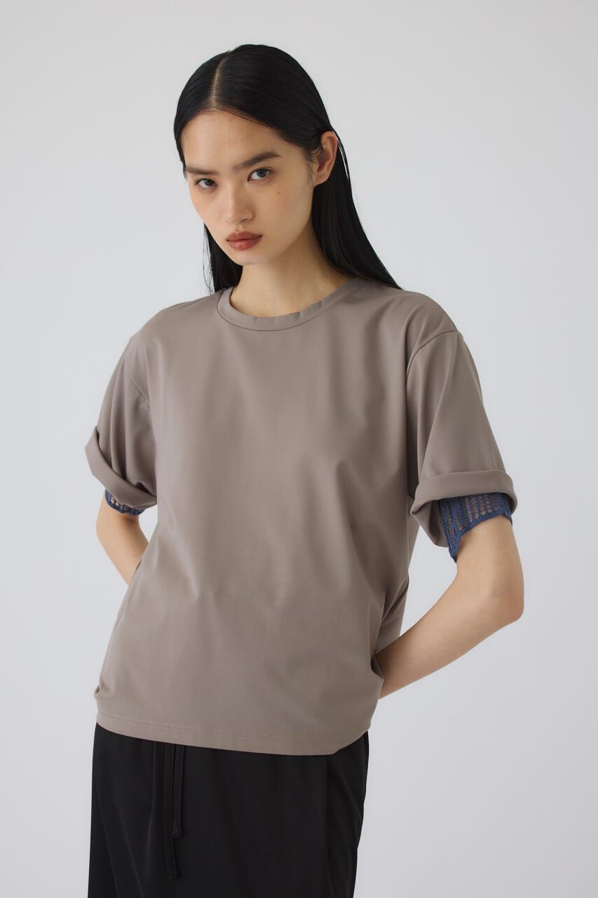 RIM.ARK 「Mesh layered sleeve tee」|Tシャツ・カットソー|