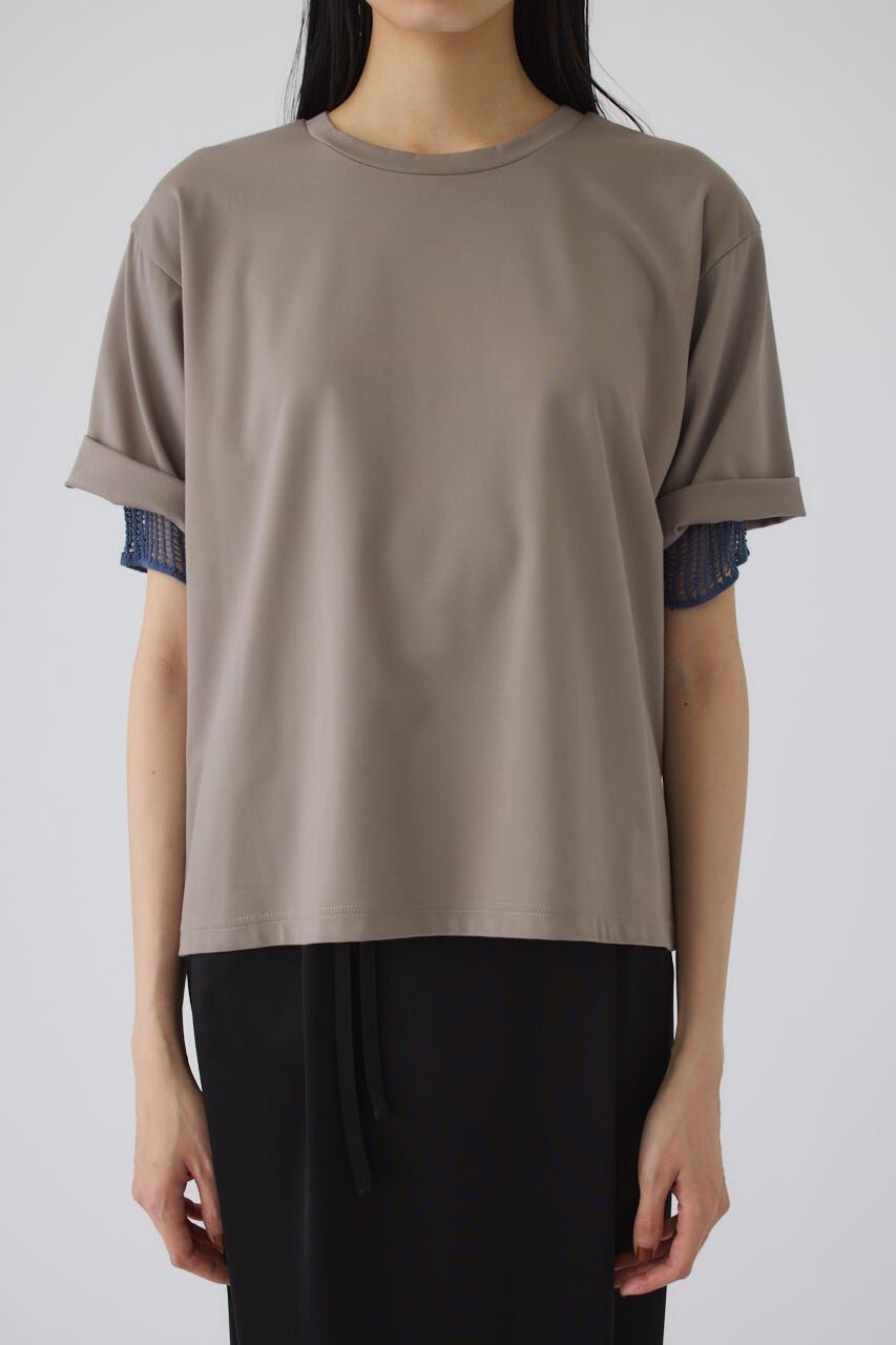 RIM.ARK 「Mesh layered sleeve tee」|Tシャツ・カットソー|
