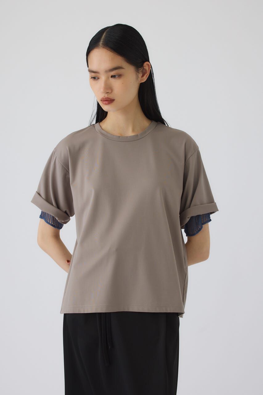 RIM.ARK 「Mesh layered sleeve tee」|Tシャツ・カットソー|