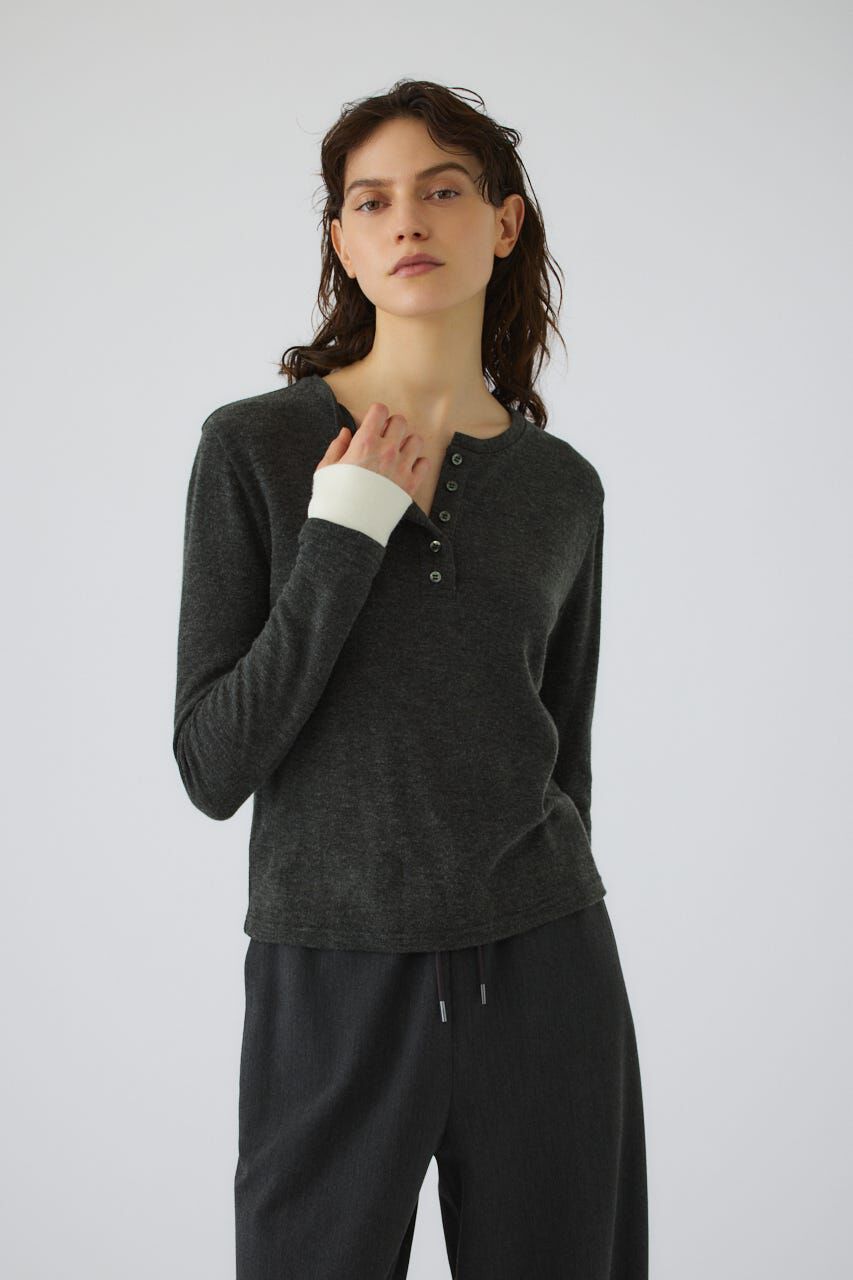 RIM.ARK 「Essential henley cut tops」|Tシャツ・カットソー|C.GRY