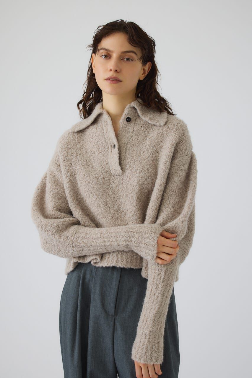RIM.ARK 「Boucle short knit」|ニット・セーター|L/GREIGE1