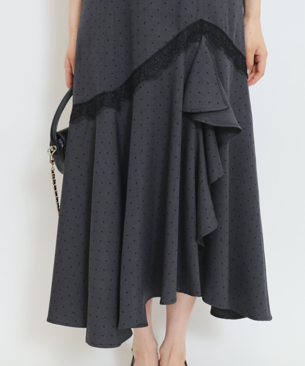 WILLSELECTION「レーストリムラッフルキャミワンピース」|ワンピース|