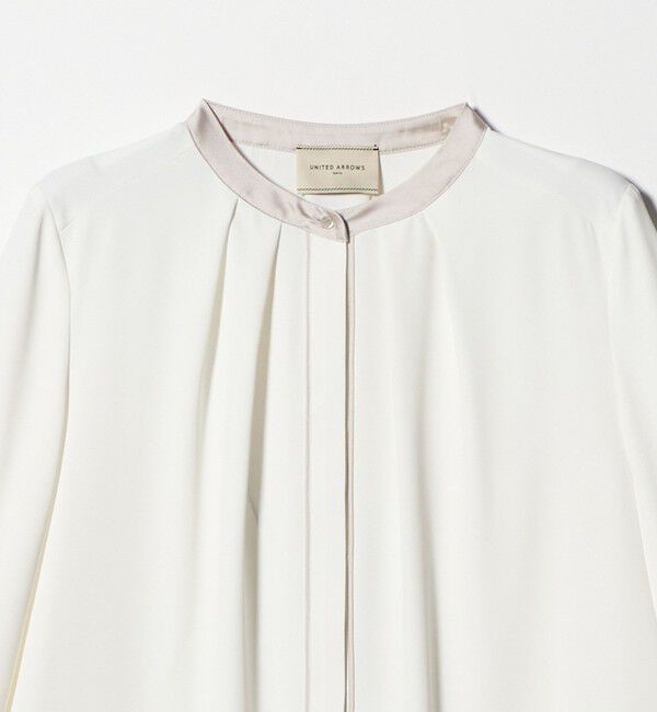 UNITED ARROWS「バイカラー パイピング ブラウス ‐ウォッシャブル‐」|シャツ・ブラウス|