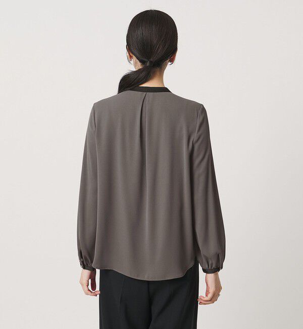 UNITED ARROWS「バイカラー パイピング ブラウス ‐ウォッシャブル‐」|シャツ・ブラウス|