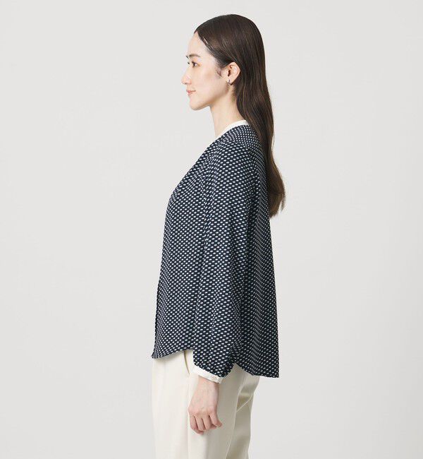UNITED ARROWS「バイカラー パイピング ブラウス ‐ウォッシャブル‐」|シャツ・ブラウス|