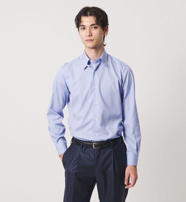 UNITED ARROWS「イージーケア AG グレンプレイド タブカラーシャツ 抗菌防臭」|シャツ・ブラウス|