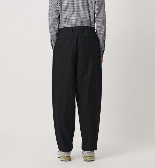 UNITED ARROWS「＜District＞ウール ストライプ 2プリーツ バレル ワイドパンツ」|チノ|
