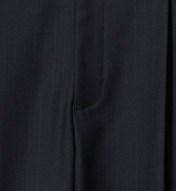 UNITED ARROWS「＜District＞ウール ストライプ 2プリーツ バレル ワイドパンツ」|チノ|