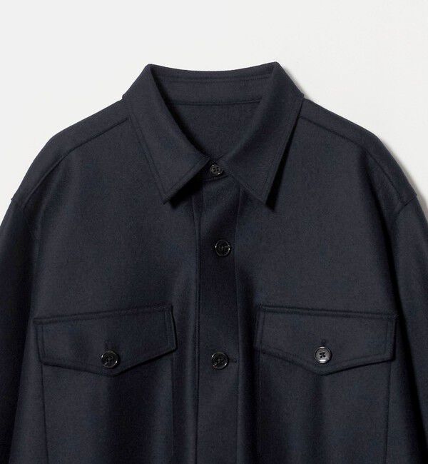 UNITED ARROWS「ジャージメルトン CPO シャツ」|カーディガン|
