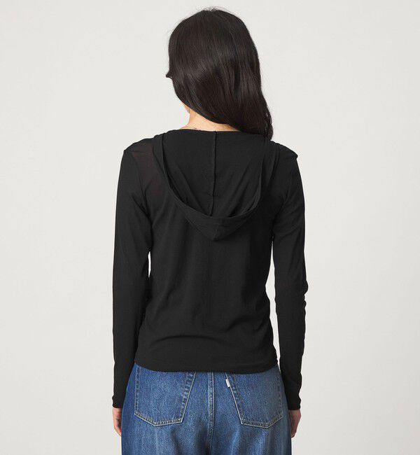 UNITED ARROWS green label relaxing「チュール シアー フード プルオーバー カットソー」|Tシャツ・カットソー|
